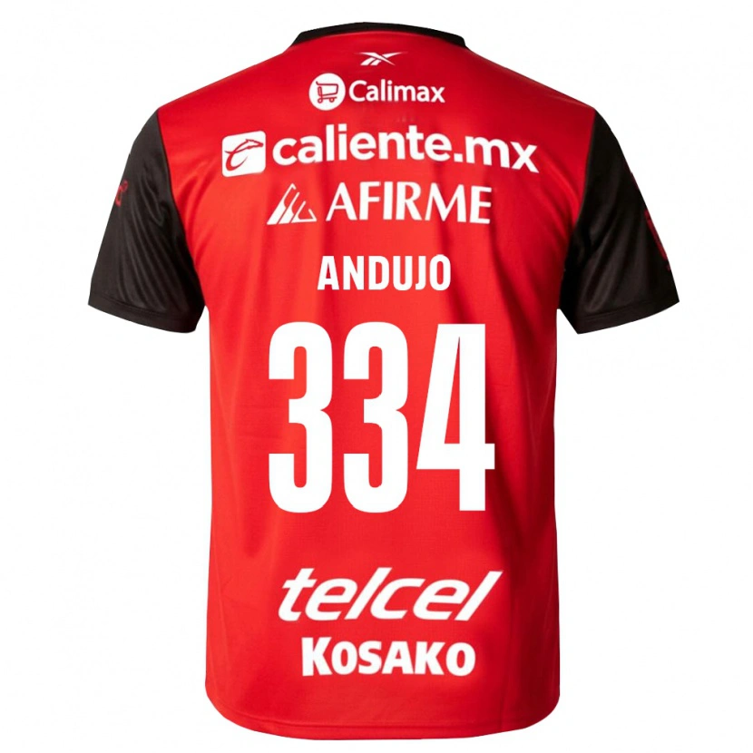 Danxen Dětské Favio Andujo #334 Černá Červená Domů Hráčské Dresy 2026/27 Dres