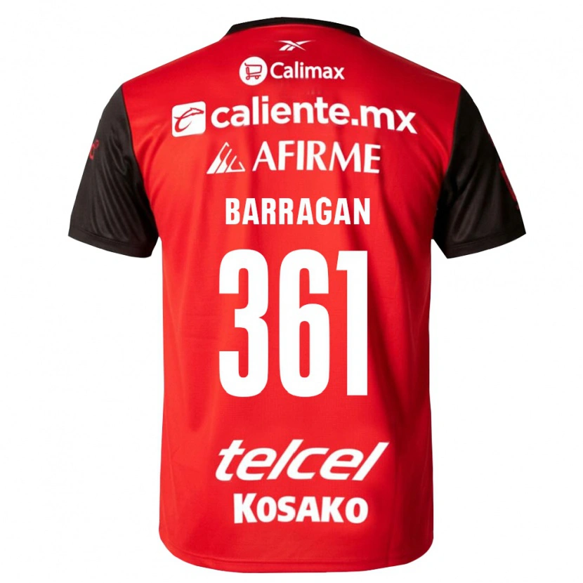 Danxen Dětské Jesús Barragán #361 Černá Červená Domů Hráčské Dresy 2026/27 Dres