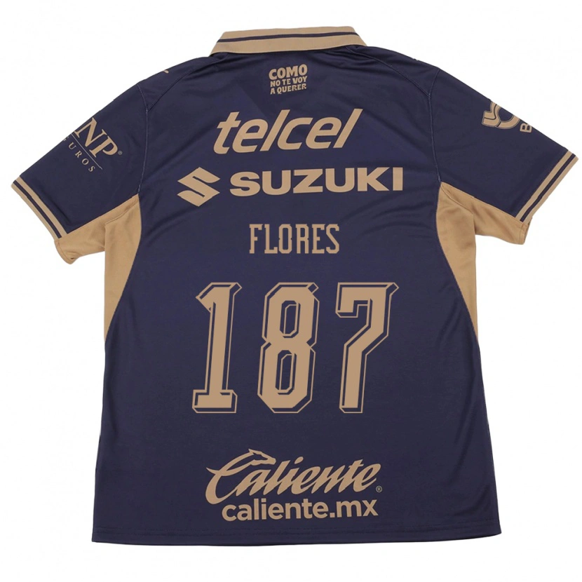 Danxen Dětské Jonathan Flores #187 Fialová Hnědá Domů Hráčské Dresy 2026/27 Dres
