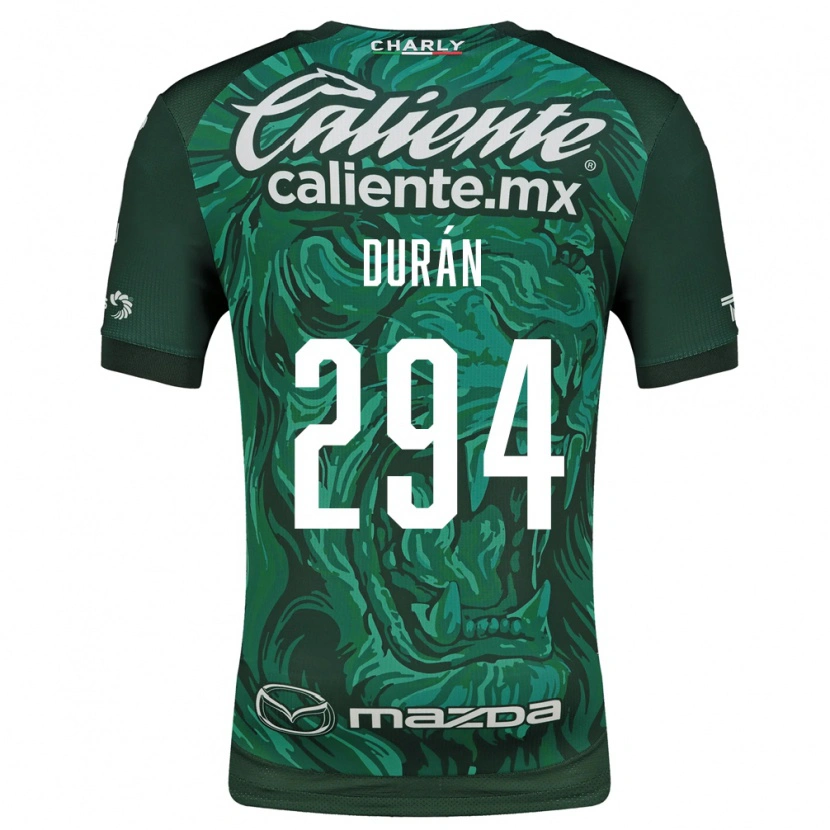 Danxen Dětské Diego Durán #294 Zelená Černá Domů Hráčské Dresy 2026/27 Dres