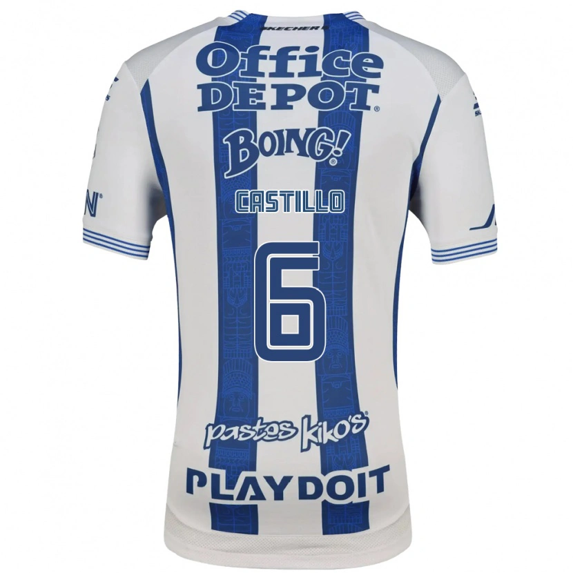 Danxen Dětské Byron Castillo #6 Bílá Tmavě Modrá Domů Hráčské Dresy 2026/27 Dres