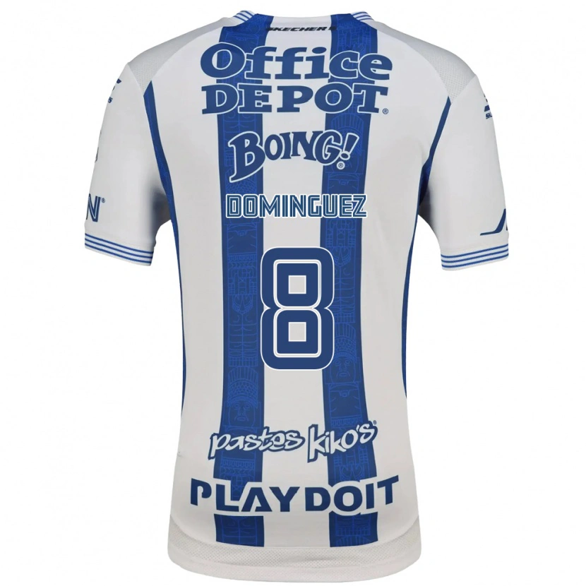 Danxen Dětské Alexéi Domínguez #8 Bílá Tmavě Modrá Domů Hráčské Dresy 2026/27 Dres
