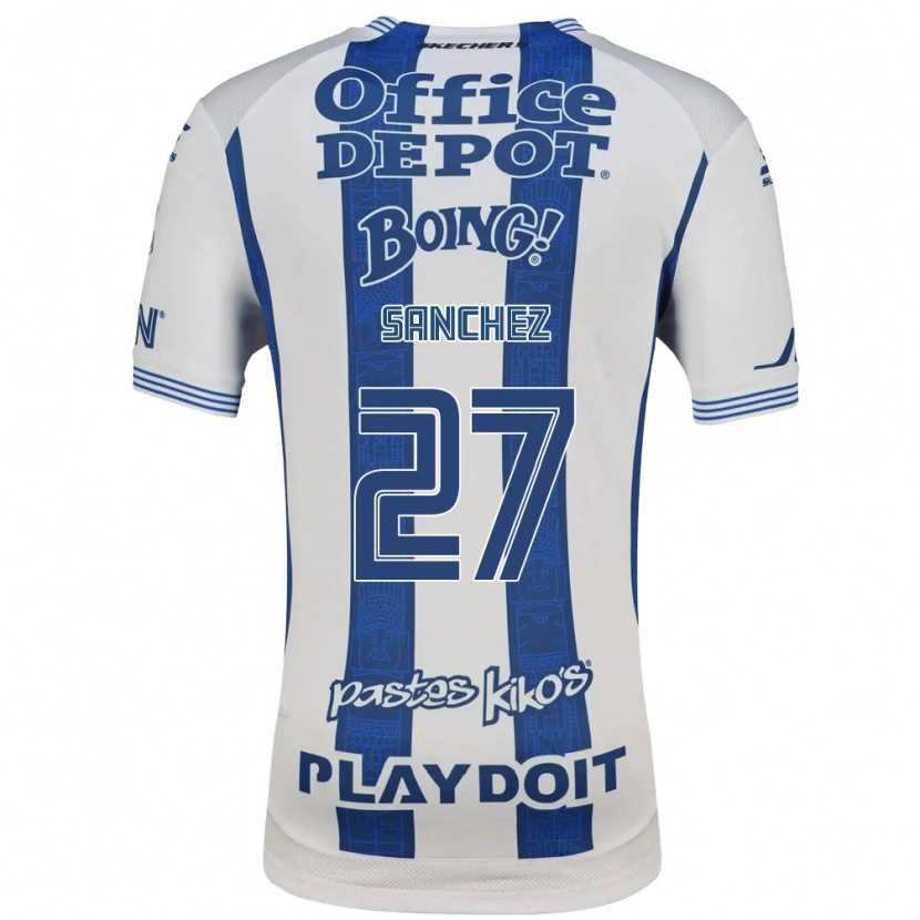 Danxen Dětské Ella Sanchez #27 Bílá Tmavě Modrá Domů Hráčské Dresy 2026/27 Dres