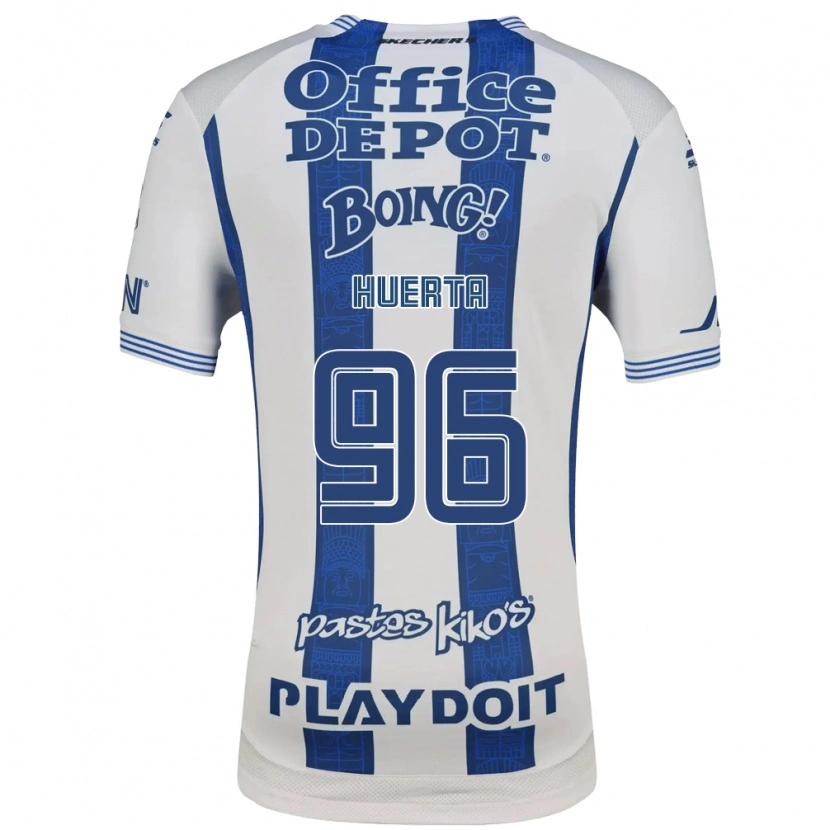 Danxen Dětské Edwin Huerta #96 Bílá Tmavě Modrá Domů Hráčské Dresy 2026/27 Dres