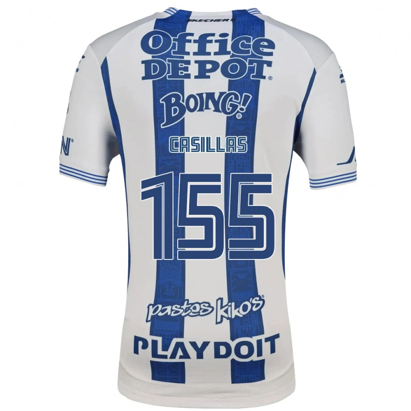 Danxen Dětské Johan Casillas #155 Bílá Tmavě Modrá Domů Hráčské Dresy 2026/27 Dres