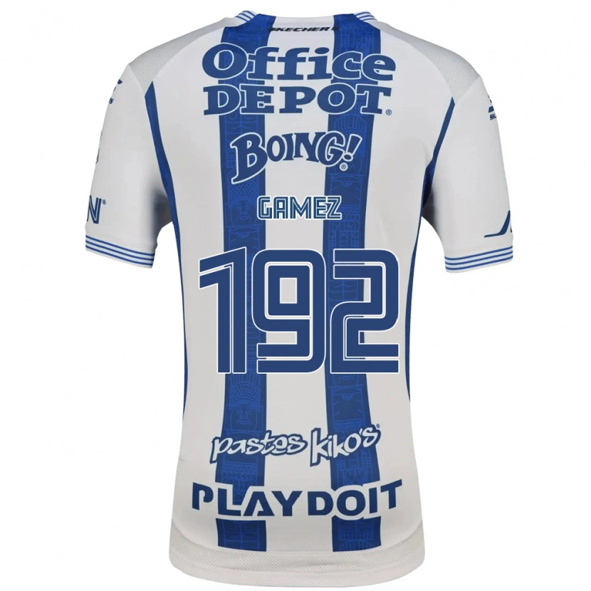 Danxen Dětské Jonathan Gámez #192 Bílá Tmavě Modrá Domů Hráčské Dresy 2026/27 Dres