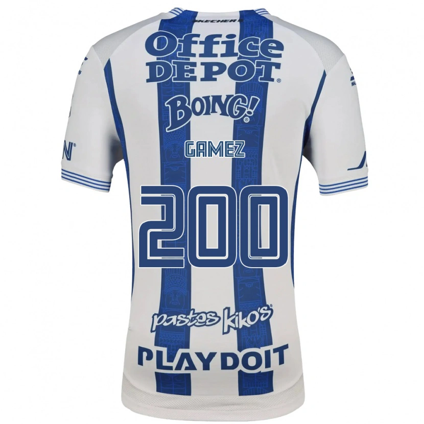 Danxen Dětské Sergio Gámez #200 Bílá Tmavě Modrá Domů Hráčské Dresy 2026/27 Dres