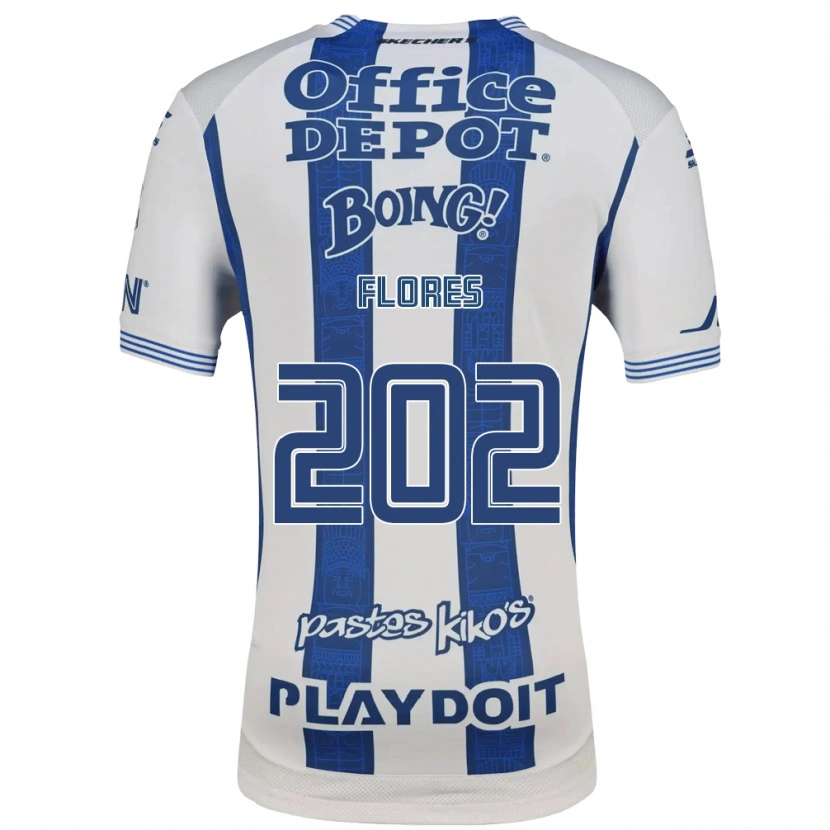 Danxen Dětské Luis Flores #202 Bílá Tmavě Modrá Domů Hráčské Dresy 2026/27 Dres