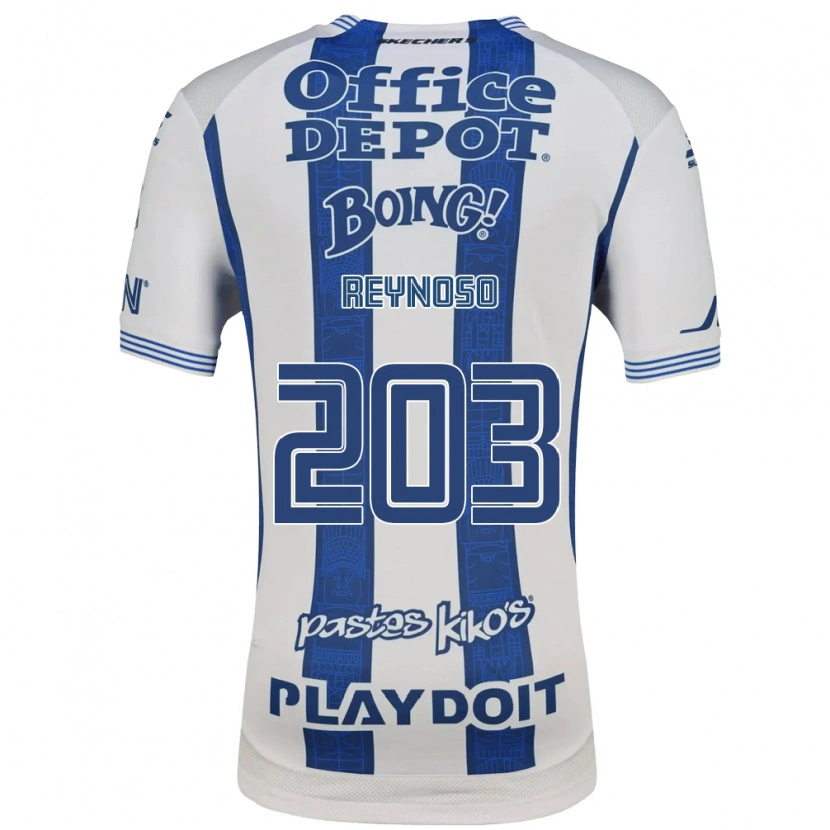 Danxen Dětské Braulio Reynoso #203 Bílá Tmavě Modrá Domů Hráčské Dresy 2026/27 Dres