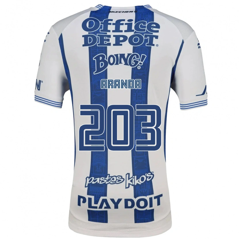 Danxen Dětské Juan Aranda #203 Bílá Tmavě Modrá Domů Hráčské Dresy 2026/27 Dres