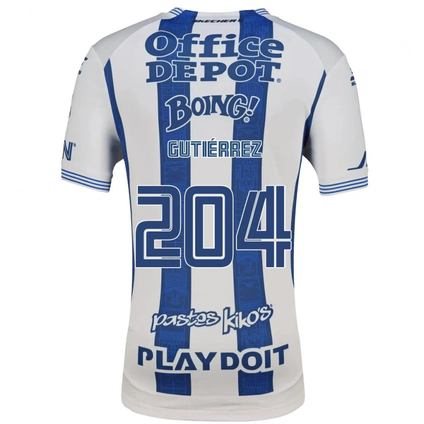 Danxen Dětské Saúl Gutiérrez #204 Bílá Tmavě Modrá Domů Hráčské Dresy 2026/27 Dres