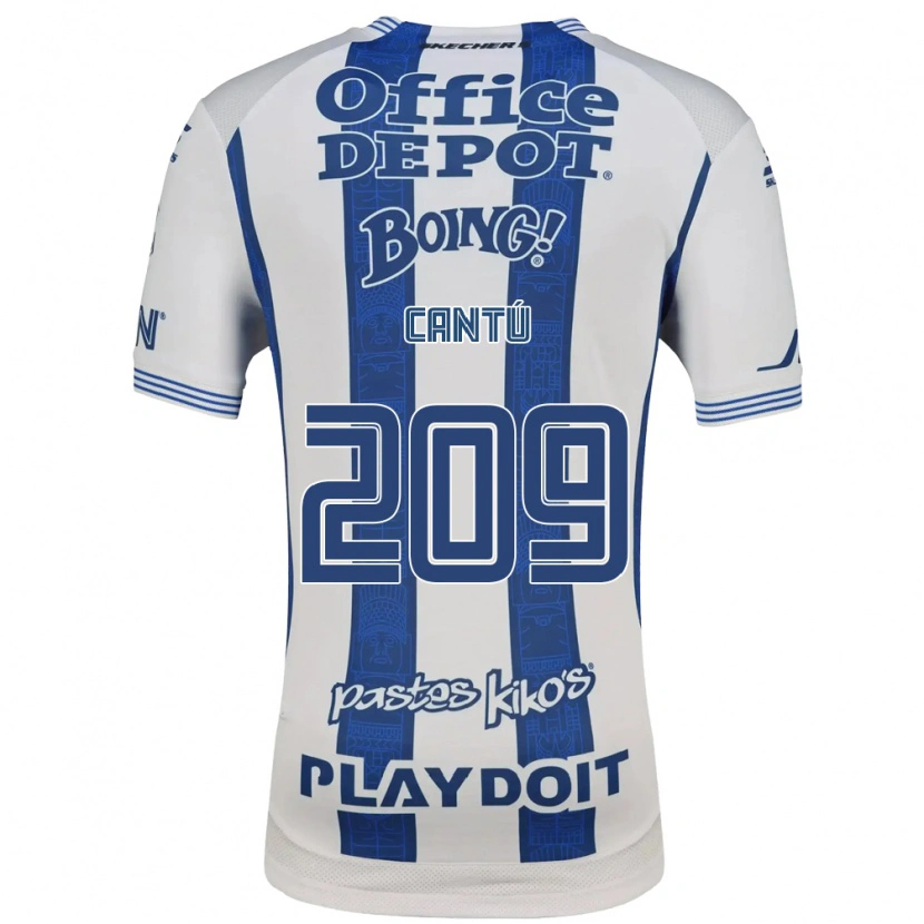 Danxen Dětské Juan Cantú #209 Bílá Tmavě Modrá Domů Hráčské Dresy 2026/27 Dres
