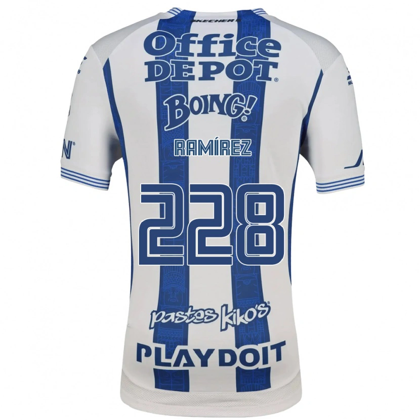 Danxen Dětské Edrick Ramírez #228 Bílá Tmavě Modrá Domů Hráčské Dresy 2026/27 Dres