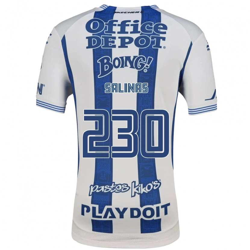 Danxen Dětské Jesús Salinas #230 Bílá Tmavě Modrá Domů Hráčské Dresy 2026/27 Dres