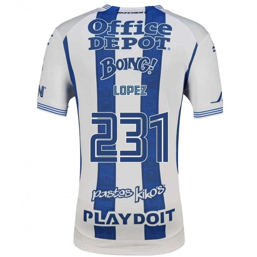 Danxen Dětské Víctor López #231 Bílá Tmavě Modrá Domů Hráčské Dresy 2026/27 Dres