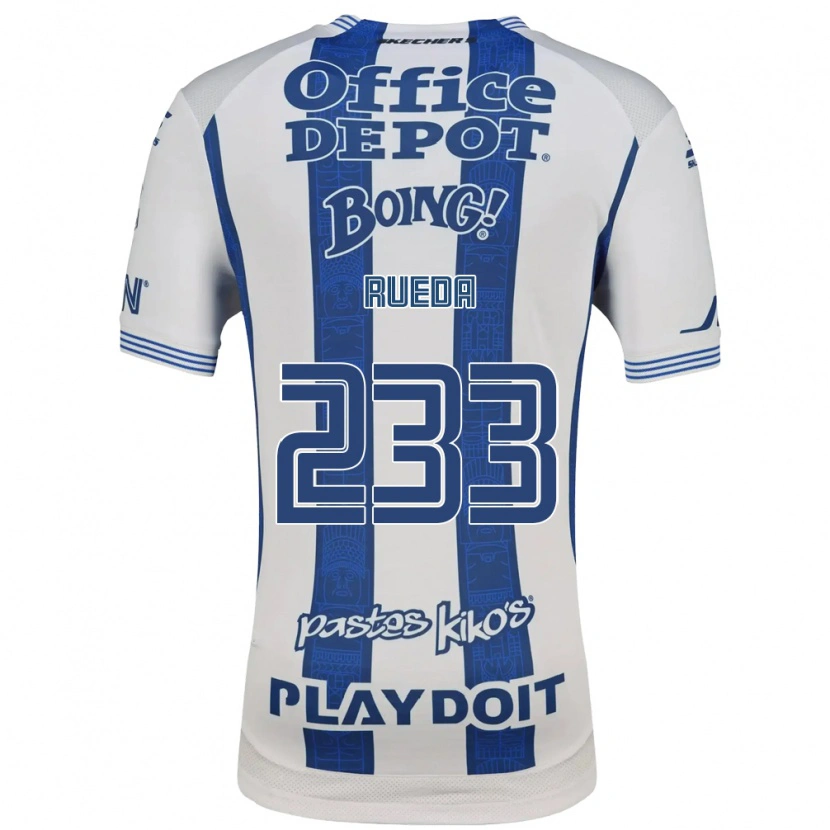 Danxen Dětské Mateo Rueda #233 Bílá Tmavě Modrá Domů Hráčské Dresy 2026/27 Dres