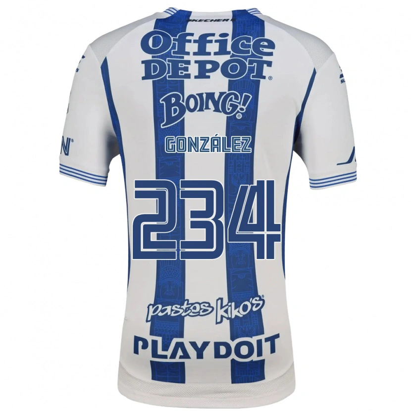 Danxen Dětské Oswaldo González #234 Bílá Tmavě Modrá Domů Hráčské Dresy 2026/27 Dres