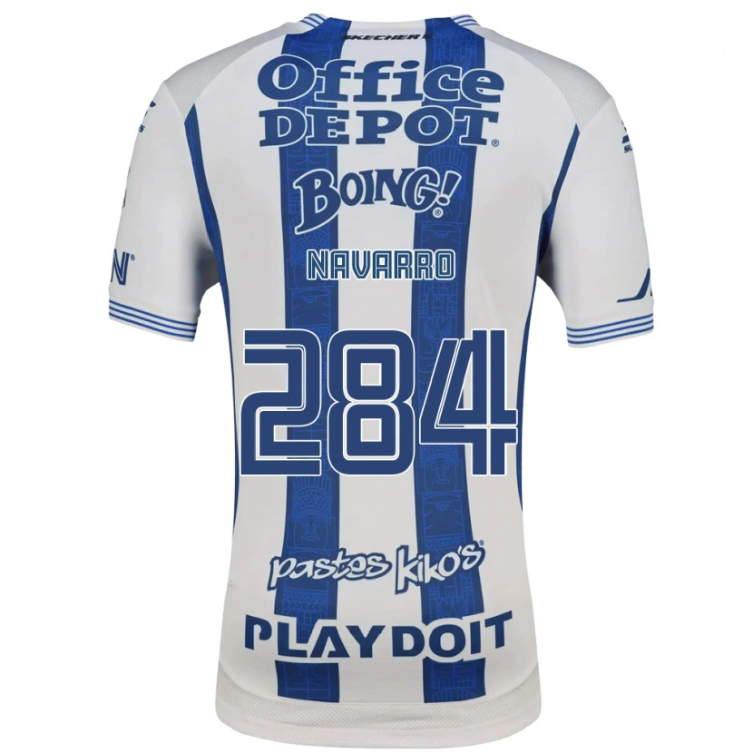 Danxen Dětské José Navarro #284 Bílá Tmavě Modrá Domů Hráčské Dresy 2026/27 Dres
