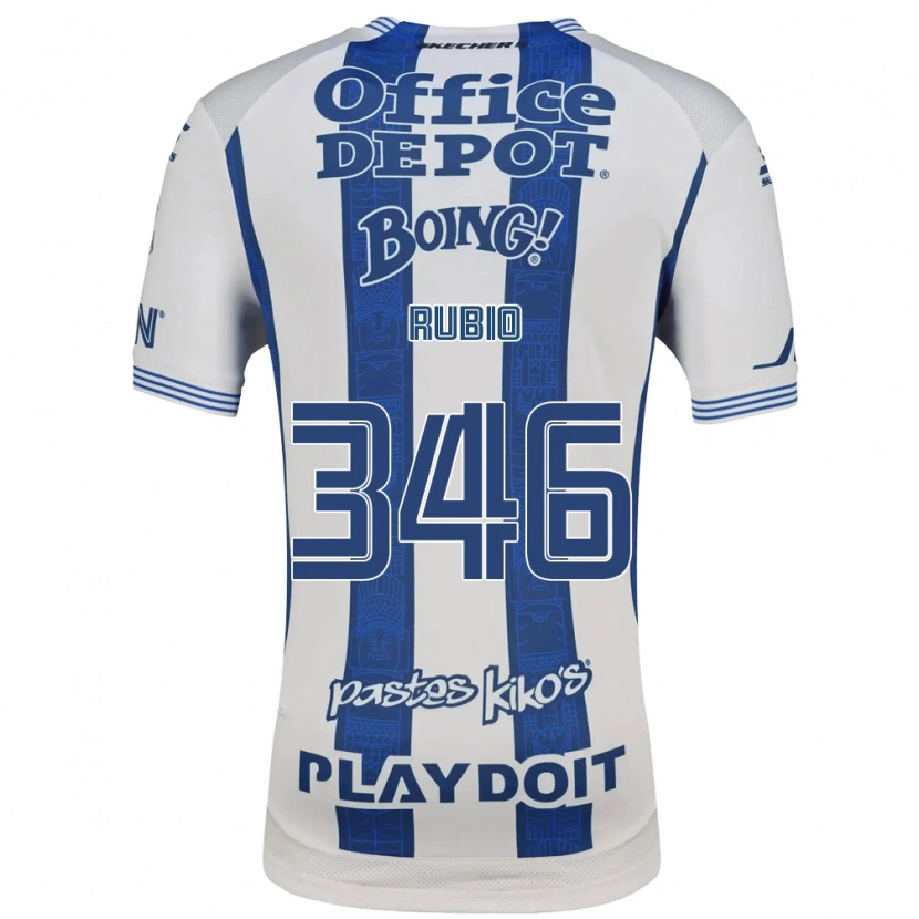 Danxen Dětské Mateo Rubio #346 Bílá Tmavě Modrá Domů Hráčské Dresy 2026/27 Dres