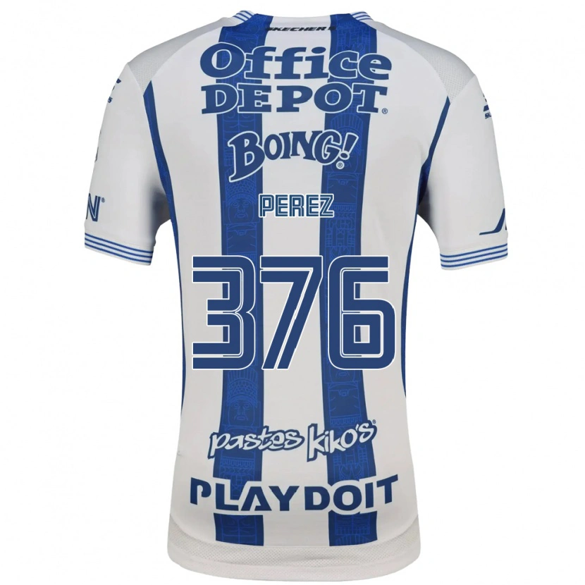 Danxen Dětské Abraham Pérez #376 Bílá Tmavě Modrá Domů Hráčské Dresy 2026/27 Dres