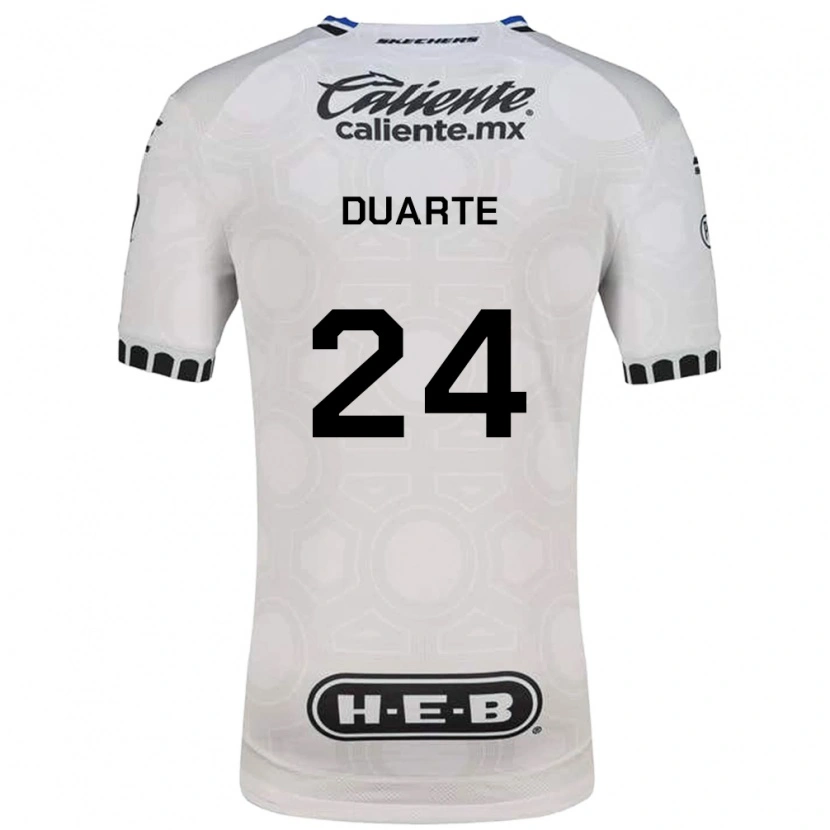 Danxen Dětské Bayron Duarte #24 Bílá Černá Modrá Domů Hráčské Dresy 2026/27 Dres
