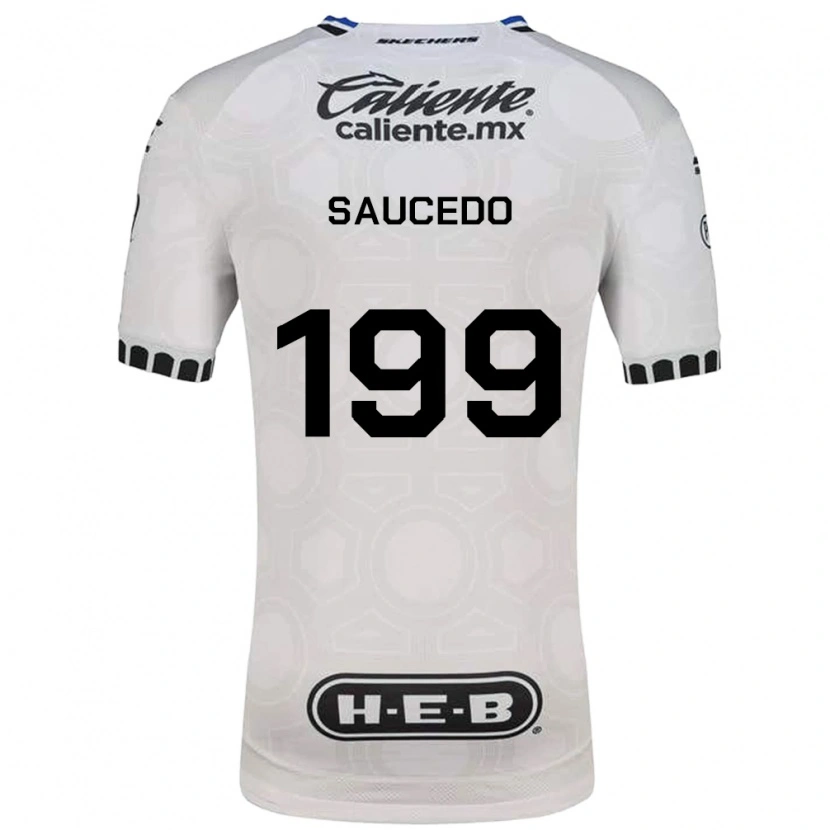 Danxen Dětské Christian Saucedo #199 Bílá Černá Modrá Domů Hráčské Dresy 2026/27 Dres