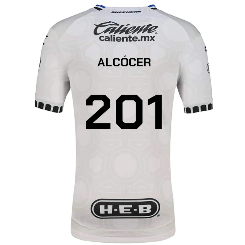 Danxen Dětské Julián Alcócer #201 Bílá Černá Modrá Domů Hráčské Dresy 2026/27 Dres