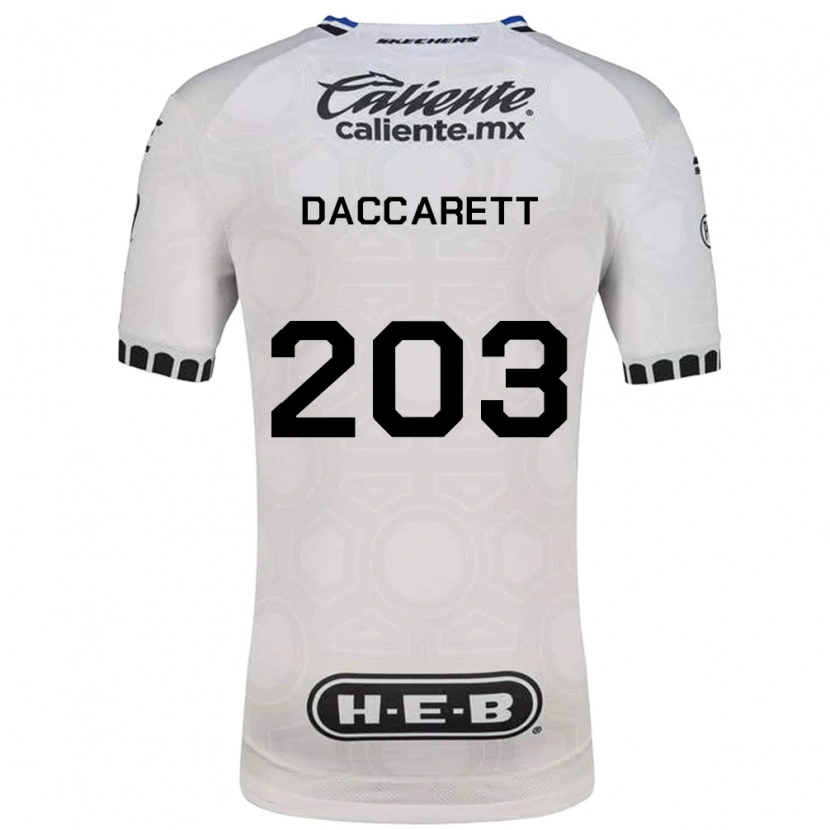 Danxen Dětské Juan Daccarett #203 Bílá Černá Modrá Domů Hráčské Dresy 2026/27 Dres
