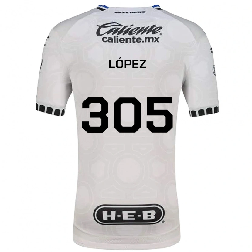 Danxen Dětské Noé López #305 Bílá Černá Modrá Domů Hráčské Dresy 2026/27 Dres