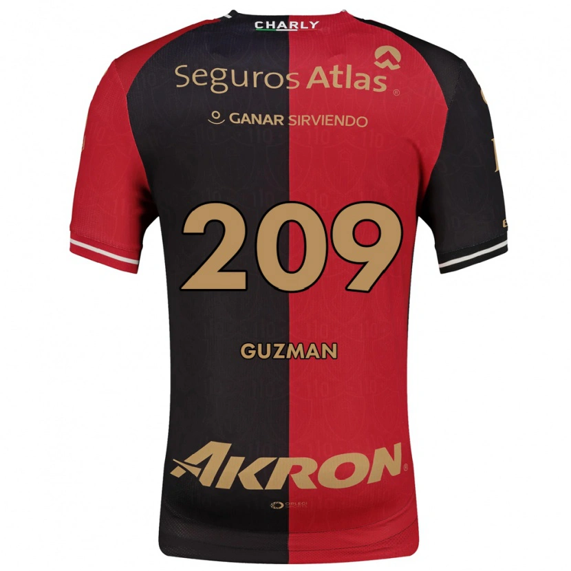 Danxen Dětské Jorge Guzmán #209 Červená Černá Hnědá Domů Hráčské Dresy 2026/27 Dres