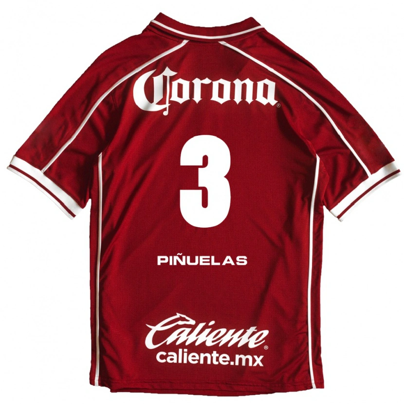 Danxen Dětské Fernando Piñuelas #3 Bílá Červená Domů Hráčské Dresy 2026/27 Dres