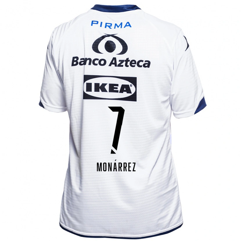 Danxen Dětské Fernando Monárrez #7 Bílá Černá Modrá Domů Hráčské Dresy 2026/27 Dres