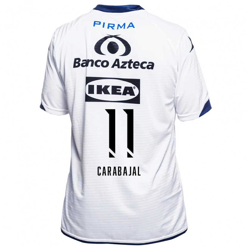 Danxen Dětské Gabriel Carabajal #11 Bílá Černá Modrá Domů Hráčské Dresy 2026/27 Dres
