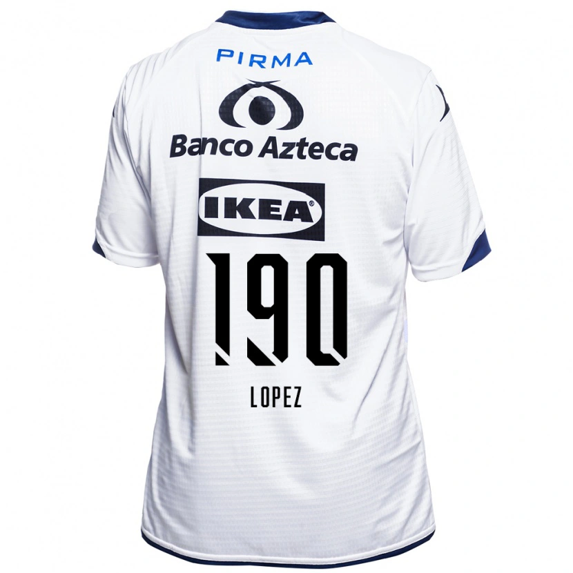 Danxen Dětské Josué López #190 Bílá Černá Modrá Domů Hráčské Dresy 2026/27 Dres