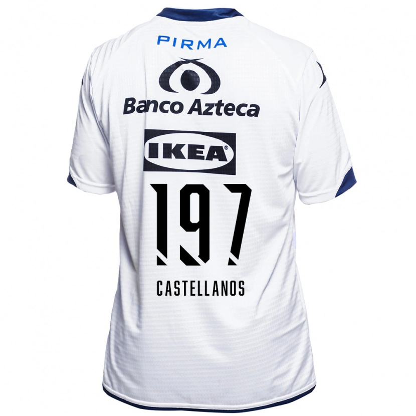 Danxen Dětské Omar Castellanos #197 Bílá Černá Modrá Domů Hráčské Dresy 2026/27 Dres
