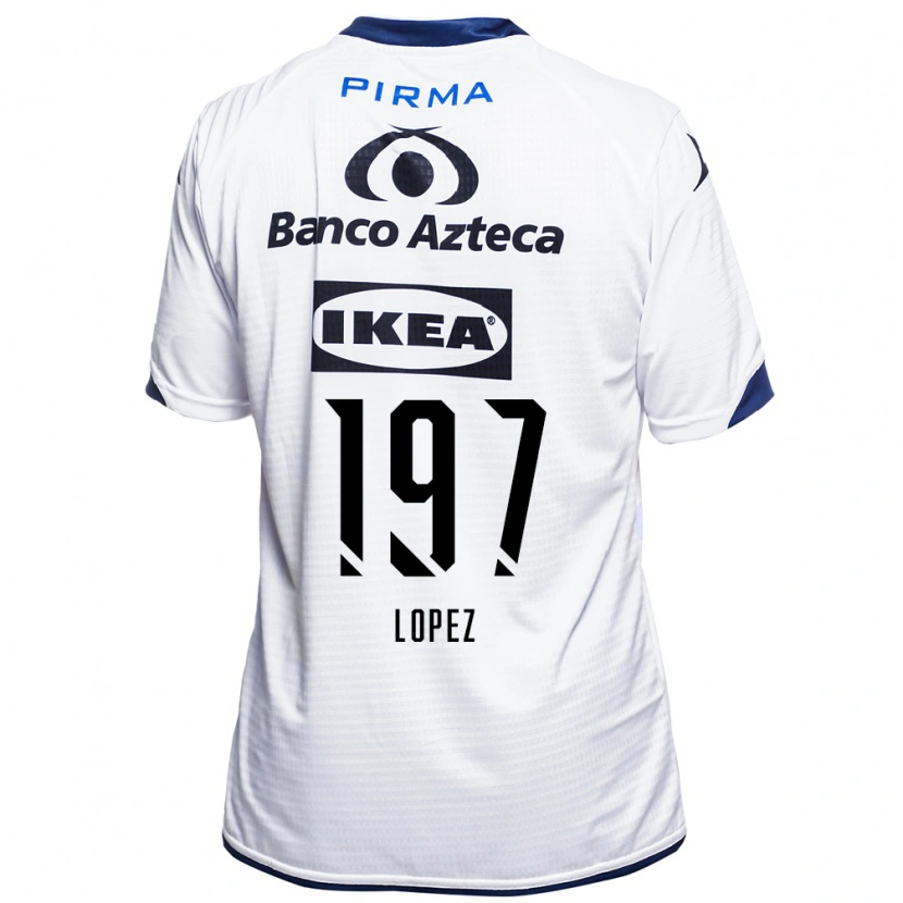 Danxen Dětské Sebastián López #197 Bílá Černá Modrá Domů Hráčské Dresy 2026/27 Dres