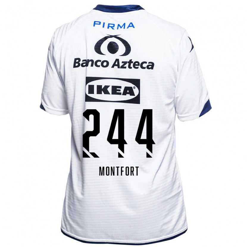 Danxen Dětské Bruno Montfort #244 Bílá Černá Modrá Domů Hráčské Dresy 2026/27 Dres