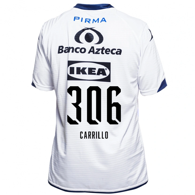 Danxen Dětské Alejandro Carrillo #306 Bílá Černá Modrá Domů Hráčské Dresy 2026/27 Dres