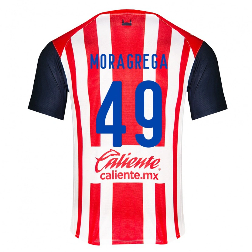 Danxen Dětské Vladimir Moragrega #49 Červená Černá Bílá Domů Hráčské Dresy 2026/27 Dres