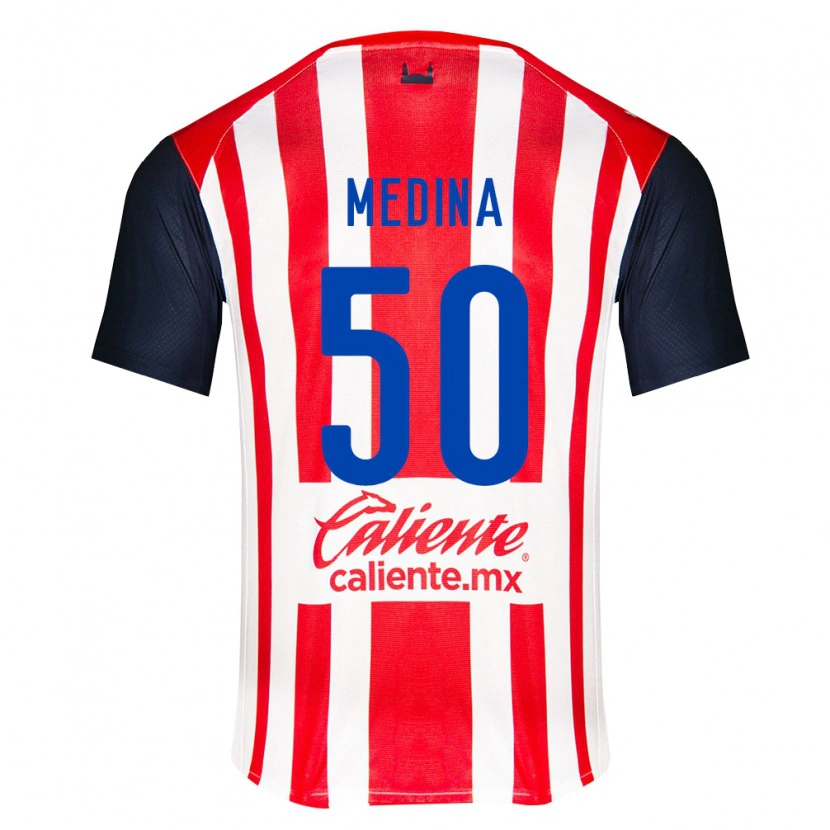 Danxen Dětské Cruz Medina #50 Červená Černá Bílá Domů Hráčské Dresy 2026/27 Dres
