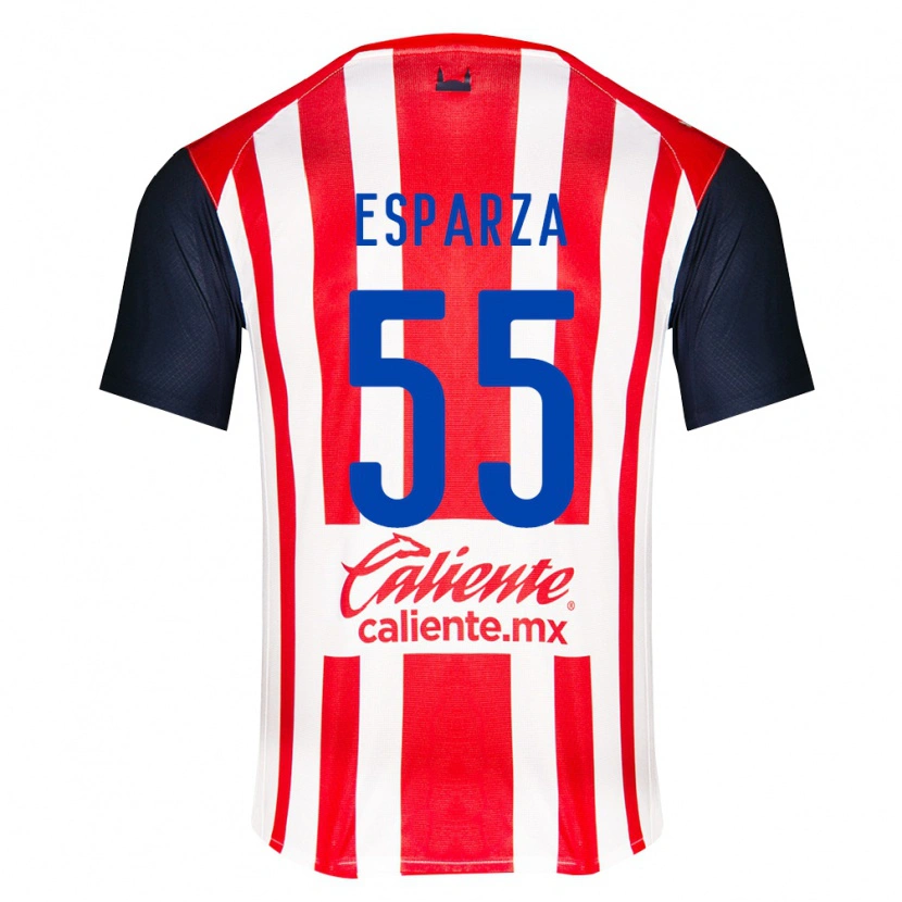 Danxen Dětské Sebastián Esparza #55 Červená Černá Bílá Domů Hráčské Dresy 2026/27 Dres