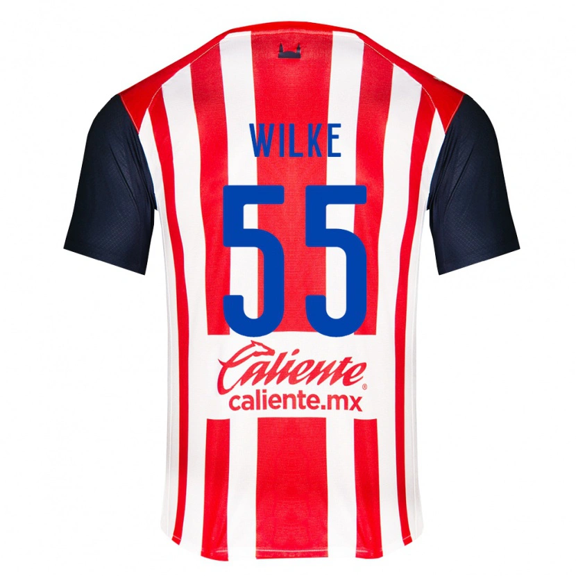 Danxen Dětské Teun Wilke #55 Červená Černá Bílá Domů Hráčské Dresy 2026/27 Dres