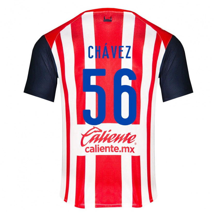 Danxen Dětské Ángel Chávez #56 Červená Černá Bílá Domů Hráčské Dresy 2026/27 Dres