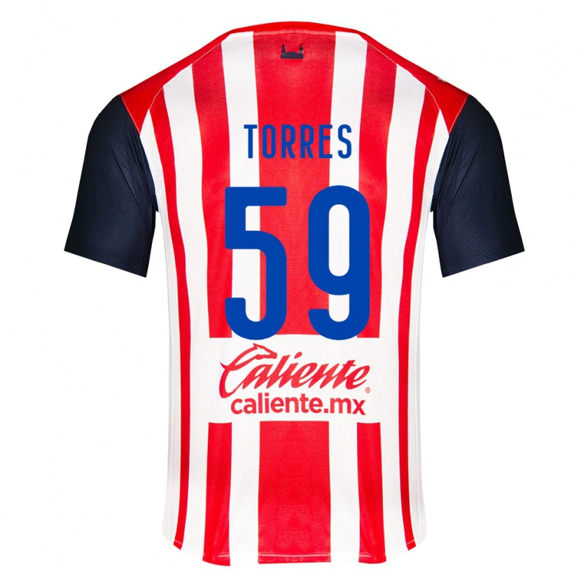 Danxen Dětské Christian Torres #59 Červená Černá Bílá Domů Hráčské Dresy 2026/27 Dres