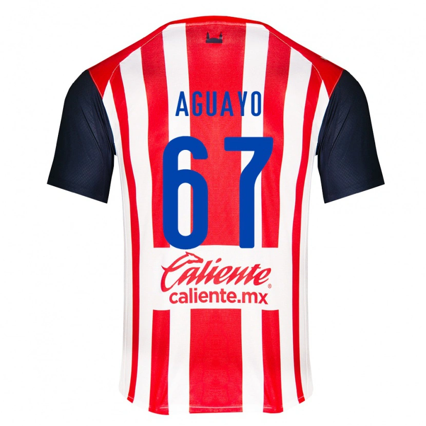 Danxen Dětské Sergio Aguayo #67 Červená Černá Bílá Domů Hráčské Dresy 2026/27 Dres