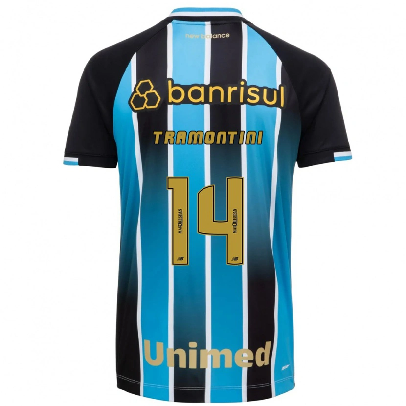 Danxen Dětské Bernardo Tramontini #14 Modrá Hnědá Černá Domů Hráčské Dresy 2026/27 Dres