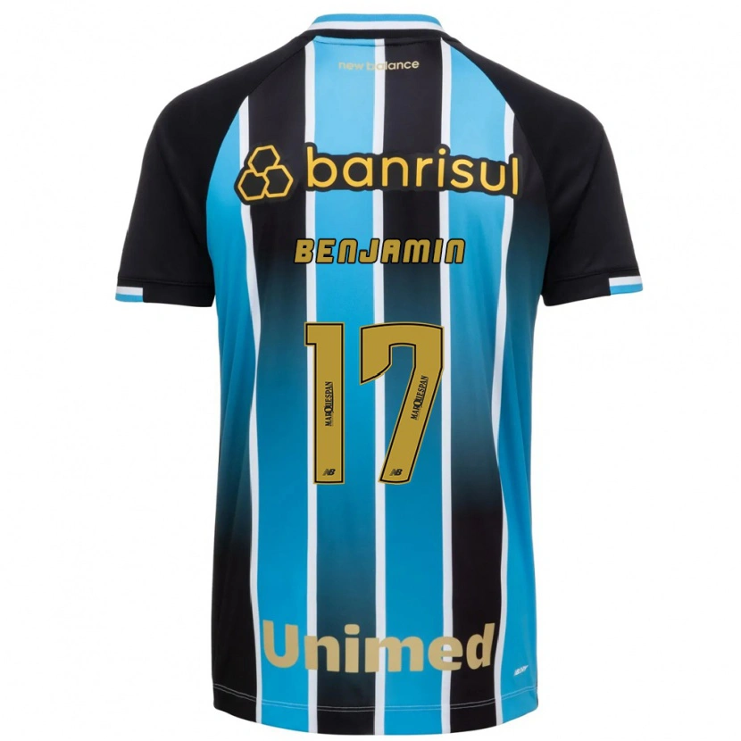 Danxen Dětské Benjamin Dos Santos #17 Modrá Hnědá Černá Domů Hráčské Dresy 2026/27 Dres