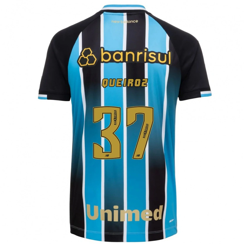 Danxen Dětské Du Queiroz #37 Modrá Hnědá Černá Domů Hráčské Dresy 2026/27 Dres