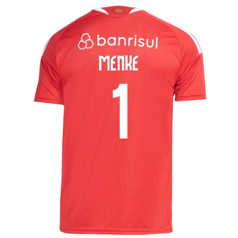 Danxen Dětské Henrique Menke #1 Červená Bílá Domů Hráčské Dresy 2026/27 Dres