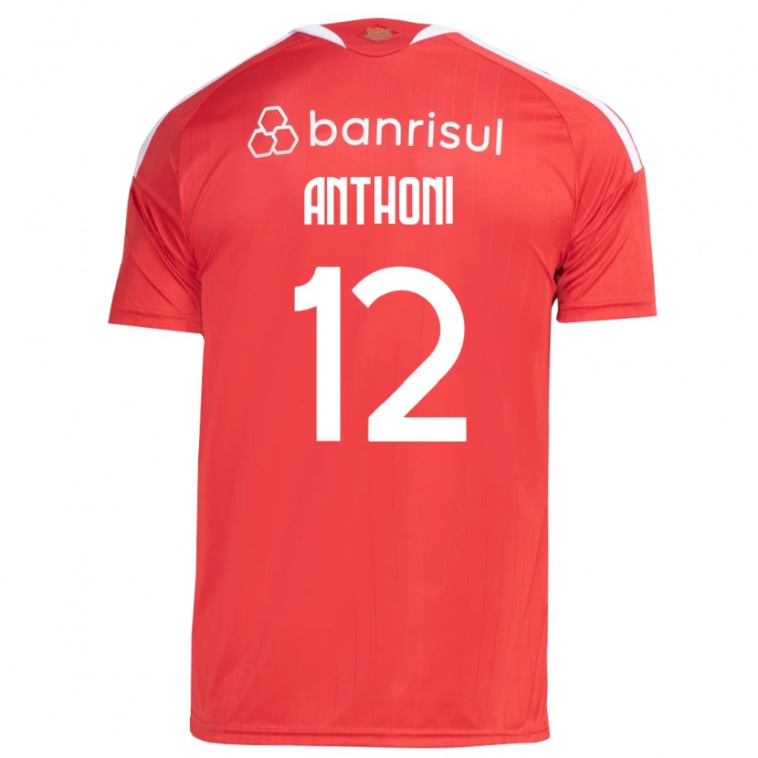 Danxen Dětské Anthoni Spier Souza #12 Červená Bílá Domů Hráčské Dresy 2026/27 Dres